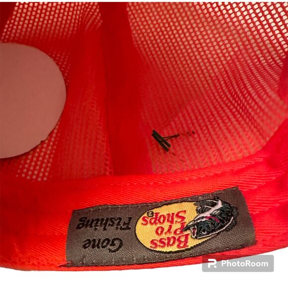 Bass Pro Shop Orange Mesh Snap Back Hat. NWT. - Picture 3 of 5